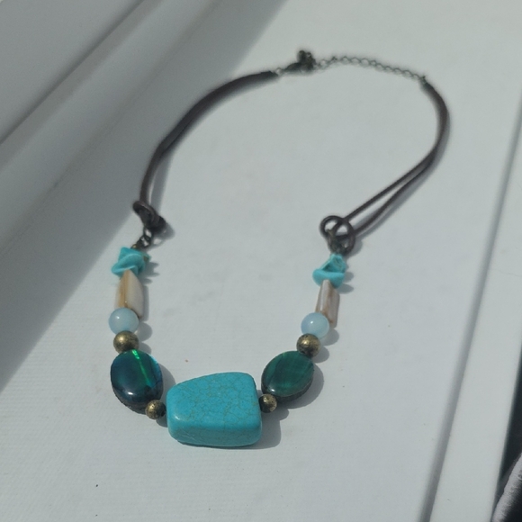 Jewelry - Turquoise and Green Beaded Necklace